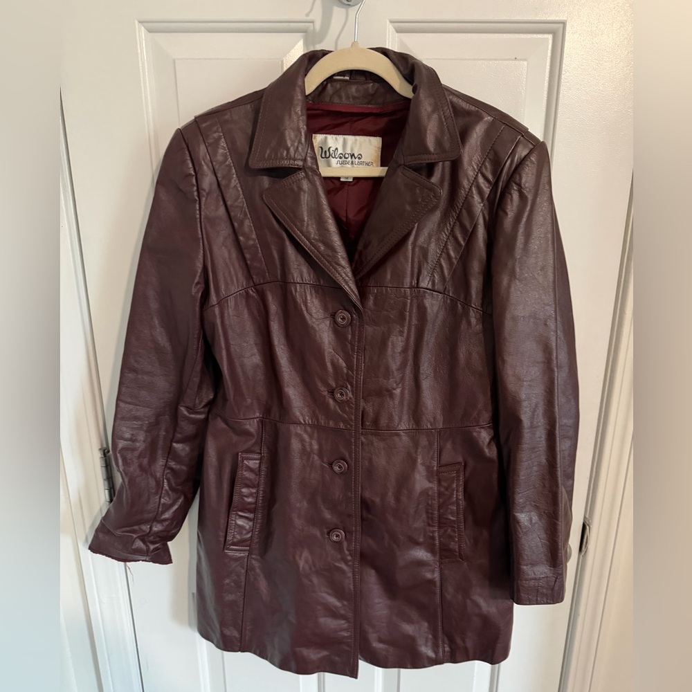 Wilsons Leather Women's Deep Brown/ Burgundy Leather Jacket